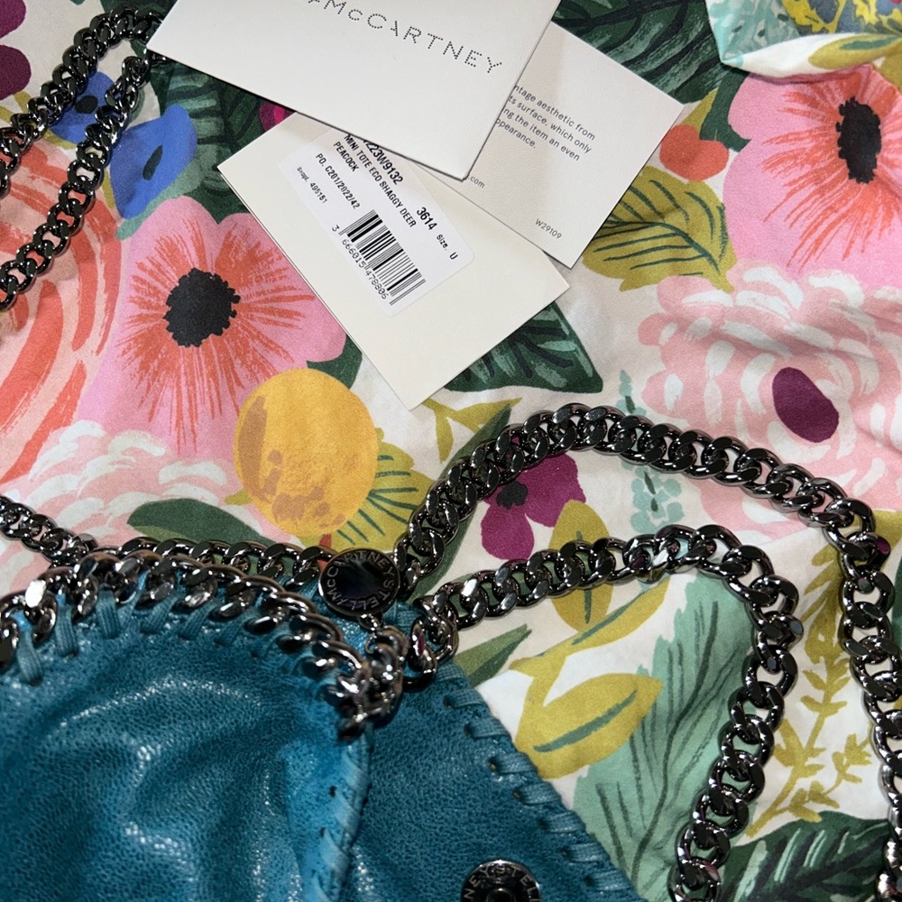 Stella McCartney Teal Chain-Trimmed Purse 💚 - Picture 8 of 12